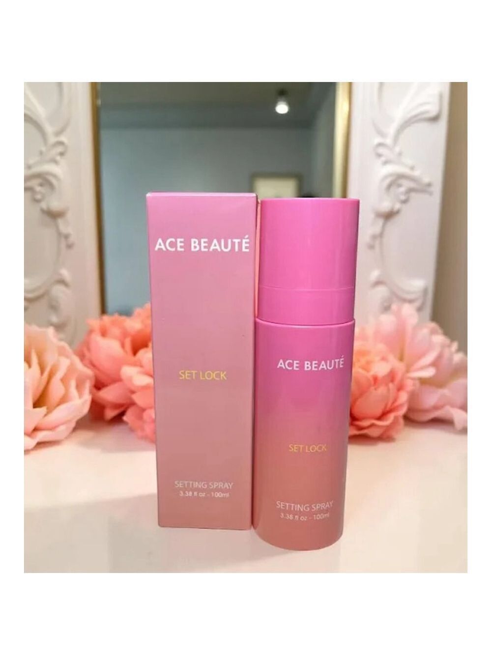 Ace Beauté Set & Lock Setting Spray 3.38 fl oz – Long-Lasting Cruelty-Free